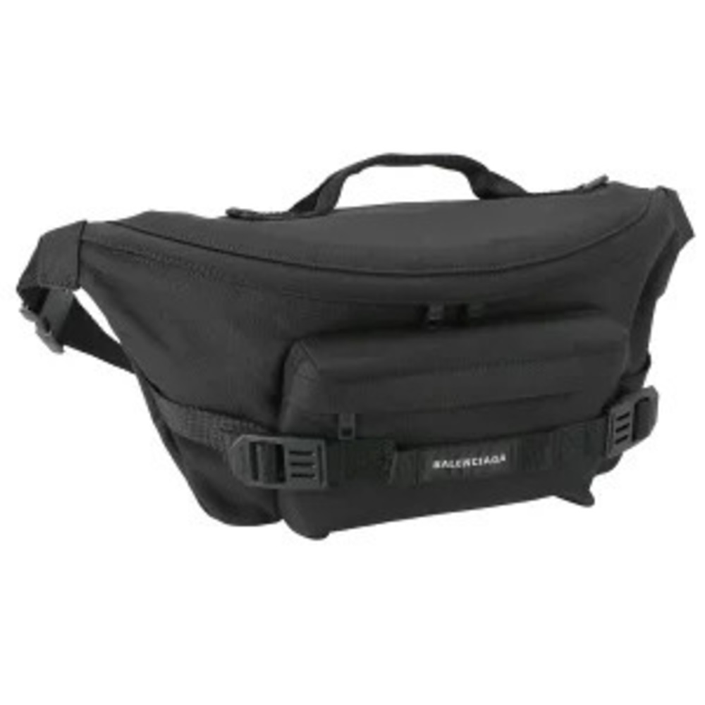 BALENCIAGA Body Belt Bum Crossbody Bag Army Black